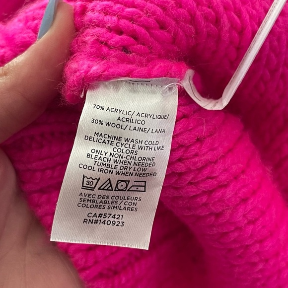 Lou & Grey for Loft Wool Blend Chunky Pink Knit Sweater Size XS - Picture 7 of 7